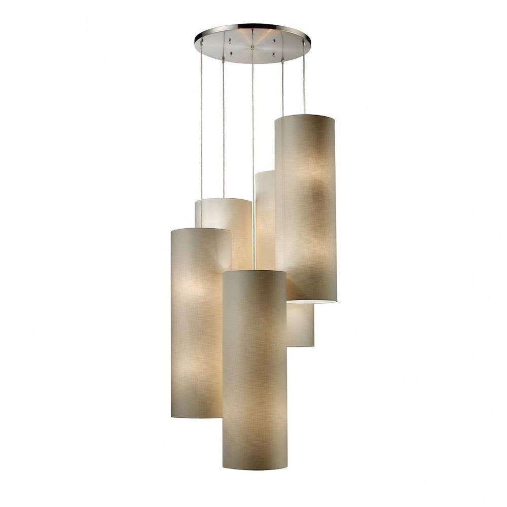 Elk Home - 20160/20R - Fabric Cylinders - 190W 20 LED Chandelier in Modern/Contemporary Style with Retro and Luxe/Glam inspirations - 35.5 Inches tall and 33 inches wide