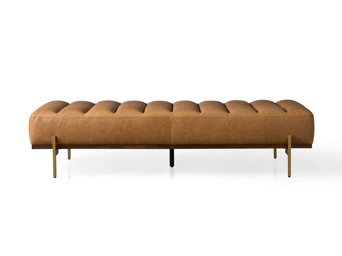 Lansing Leather Bench