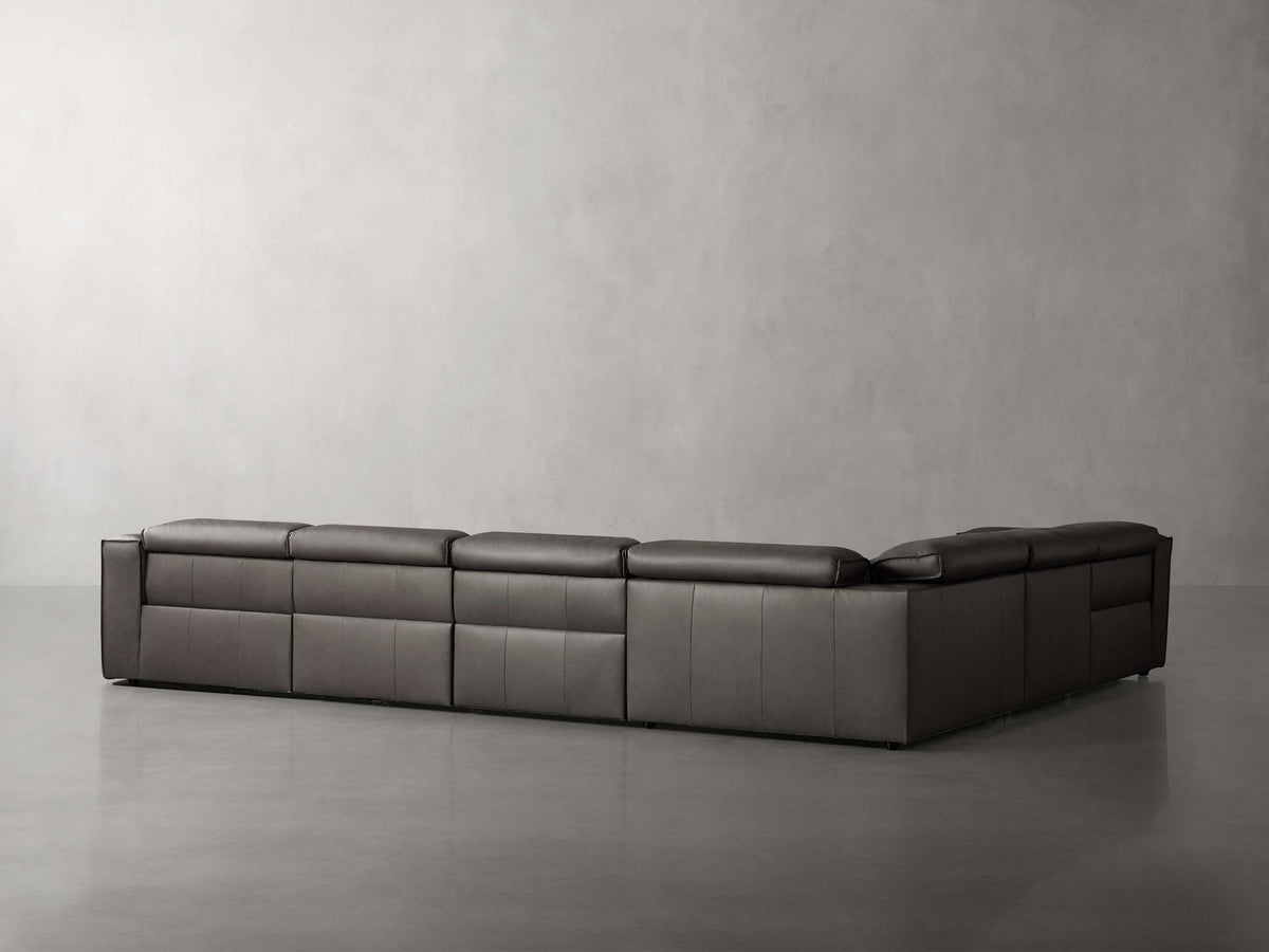 Coburn Leather Six Piece Motion Sectional