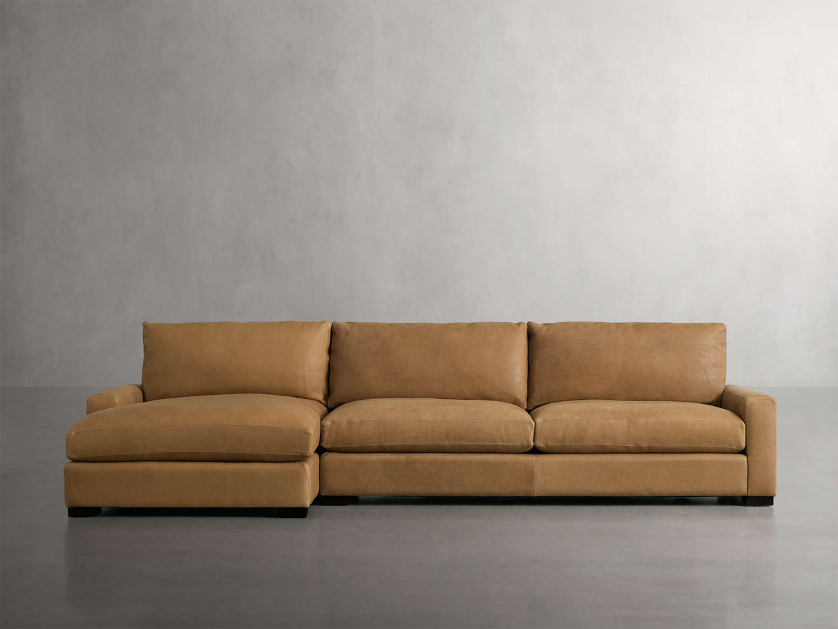 Remington Leather Two-Piece Chaise Sectional