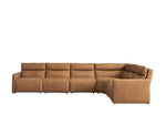 Rowland Tailored Leather Six-Piece Motion Sectional