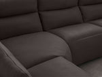 Rowland Tailored Leather Five-Piece Armless Motion Corner Sectional