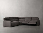 Rowland Tailored Leather Five-Piece Motion Corner Sectional