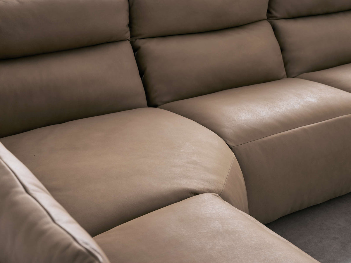 Rowland Tailored Leather Five-Piece Motion Corner Sectional