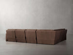 Rowland Tailored Leather Six-Piece Motion Sectional