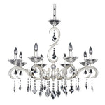 Eight-Light 31.5-Inch Wide Chandelier with Firenze Clear Crystal