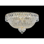 Schonbek Camelot Razzle Dazzle Gold Six-Light Clear Gemcut Flush Mount Light, 19.5W x 11H x 19.5D
