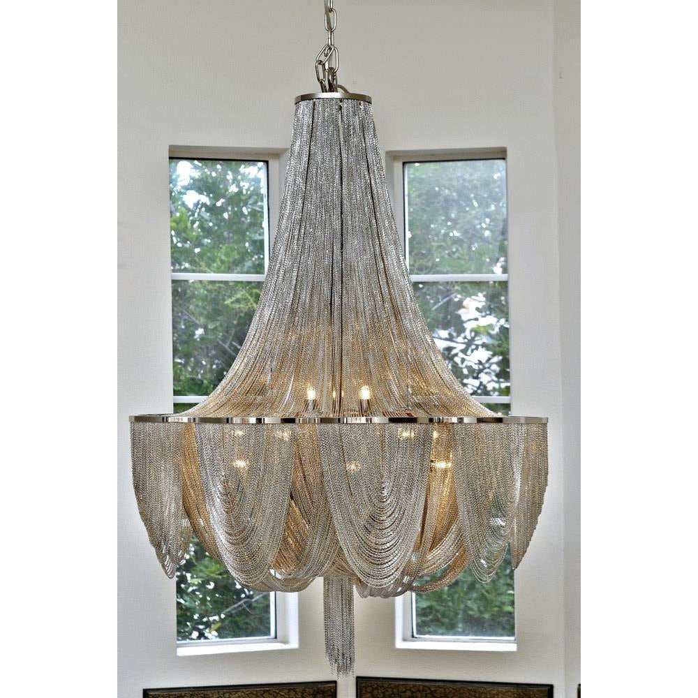 Bailey Street Home - 93-BEL-813014 - Holborn Fields-Twelve Light Chandelier in Modern style-27 Inches wide by 43 inches high