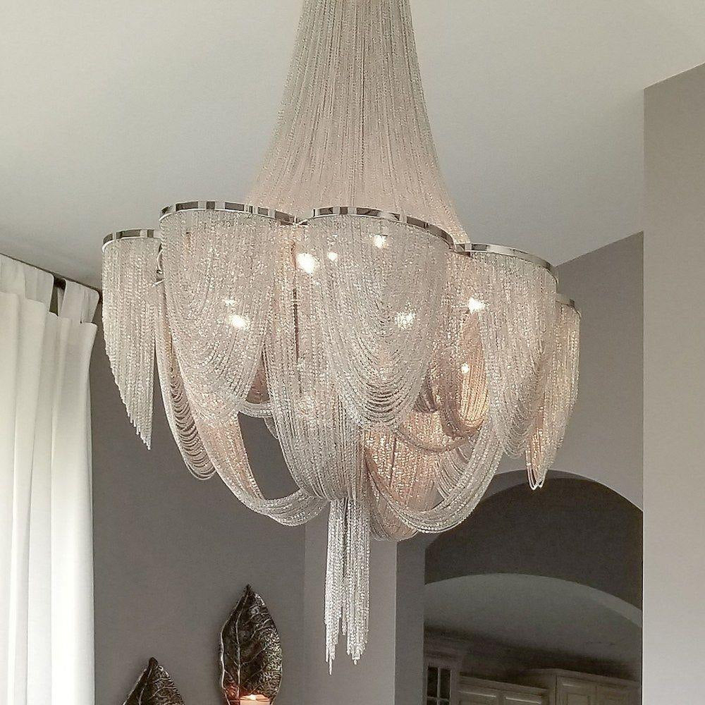 Bailey Street Home - 93-BEL-813014 - Holborn Fields-Twelve Light Chandelier in Modern style-27 Inches wide by 43 inches high