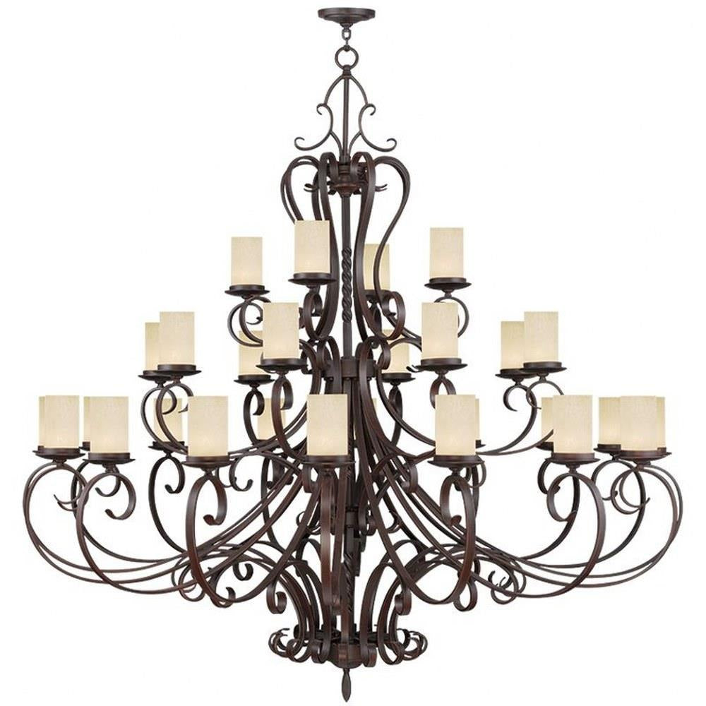 Bailey Street Home - 218-BEL-1261046 - Farnhill Close - 28 Light Chandelier in French Country Style - 63 Inches wide by 64 Inches high