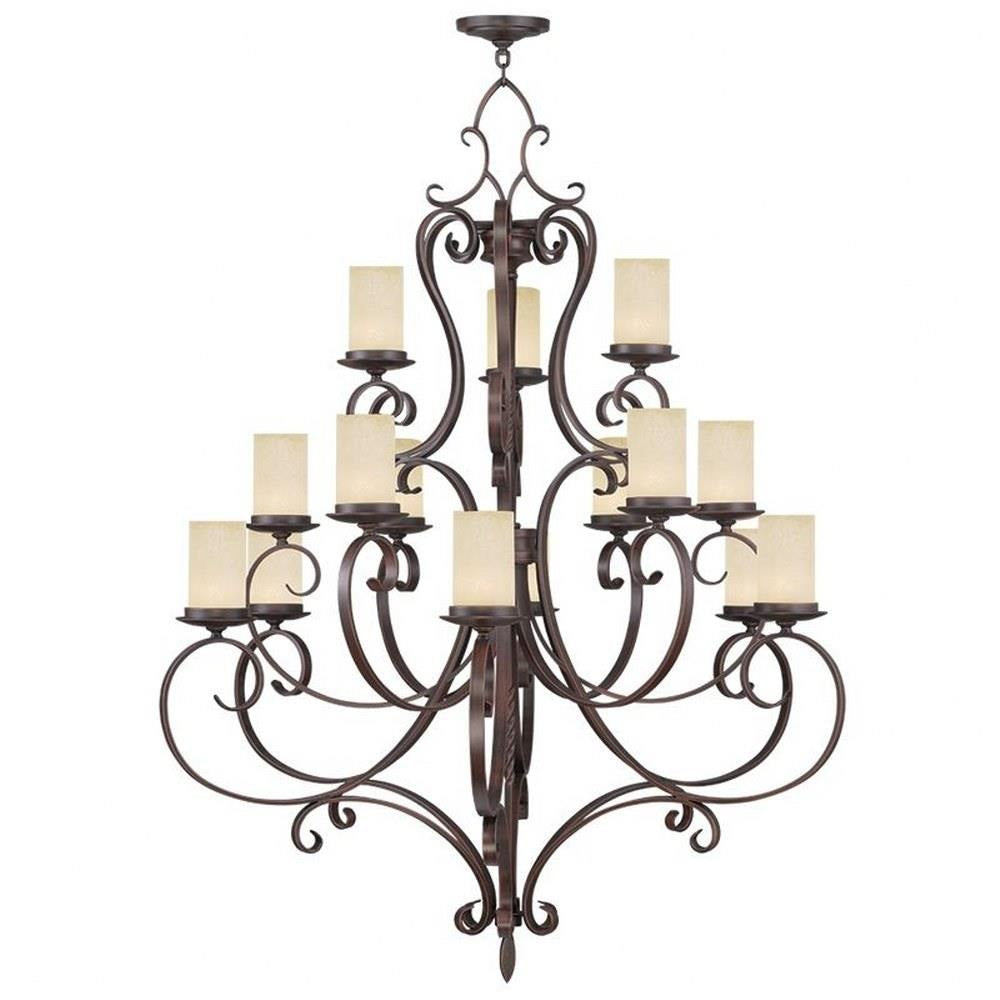 Bailey Street Home - 218-BEL-1261047 - Farnhill Close - 15 Light Chandelier in French Country Style - 42 Inches wide by 52.5 Inches high