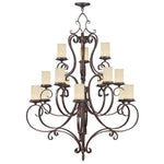 Bailey Street Home - 218-BEL-1261047 - Farnhill Close - 15 Light Chandelier in French Country Style - 42 Inches wide by 52.5 Inches high