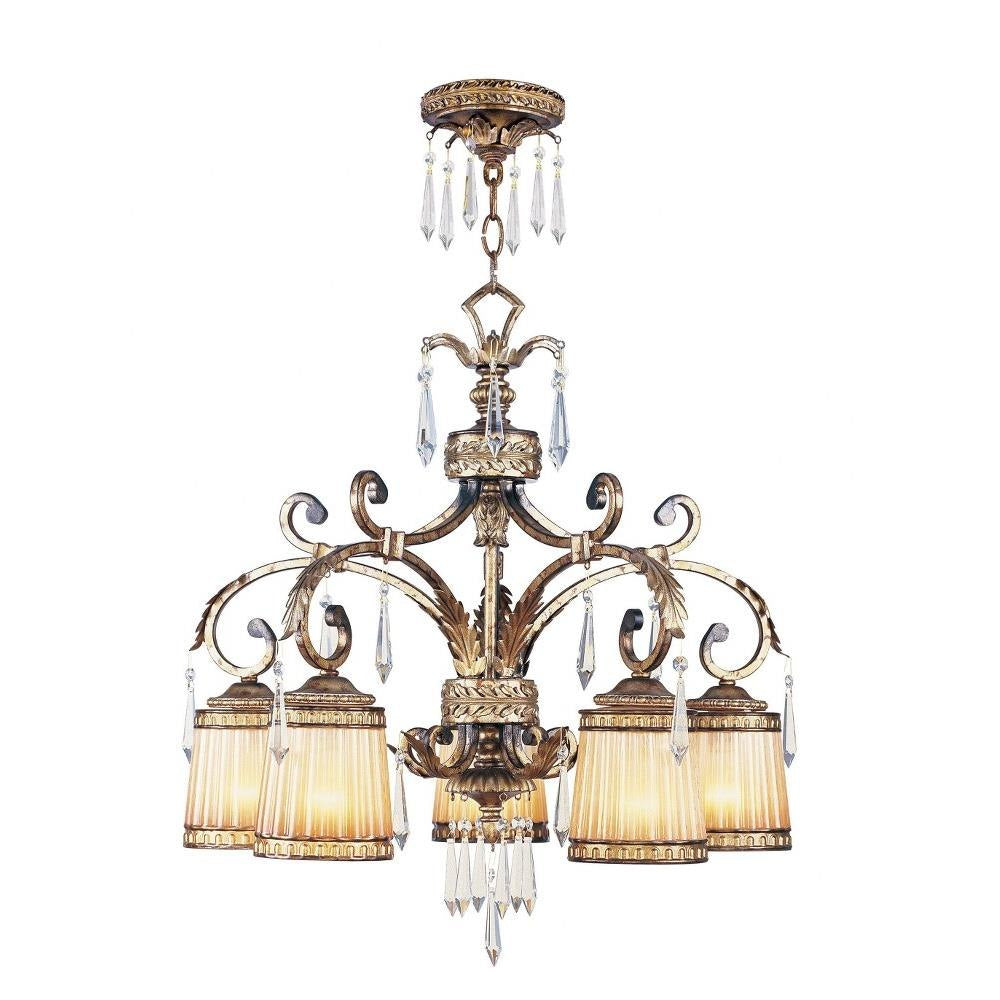 Bailey Street Home - 218-BEL-1654039 - Conifer Mews - 5 Light Chandelier in Glam Style - 28 Inches wide by 26.5 Inches high
