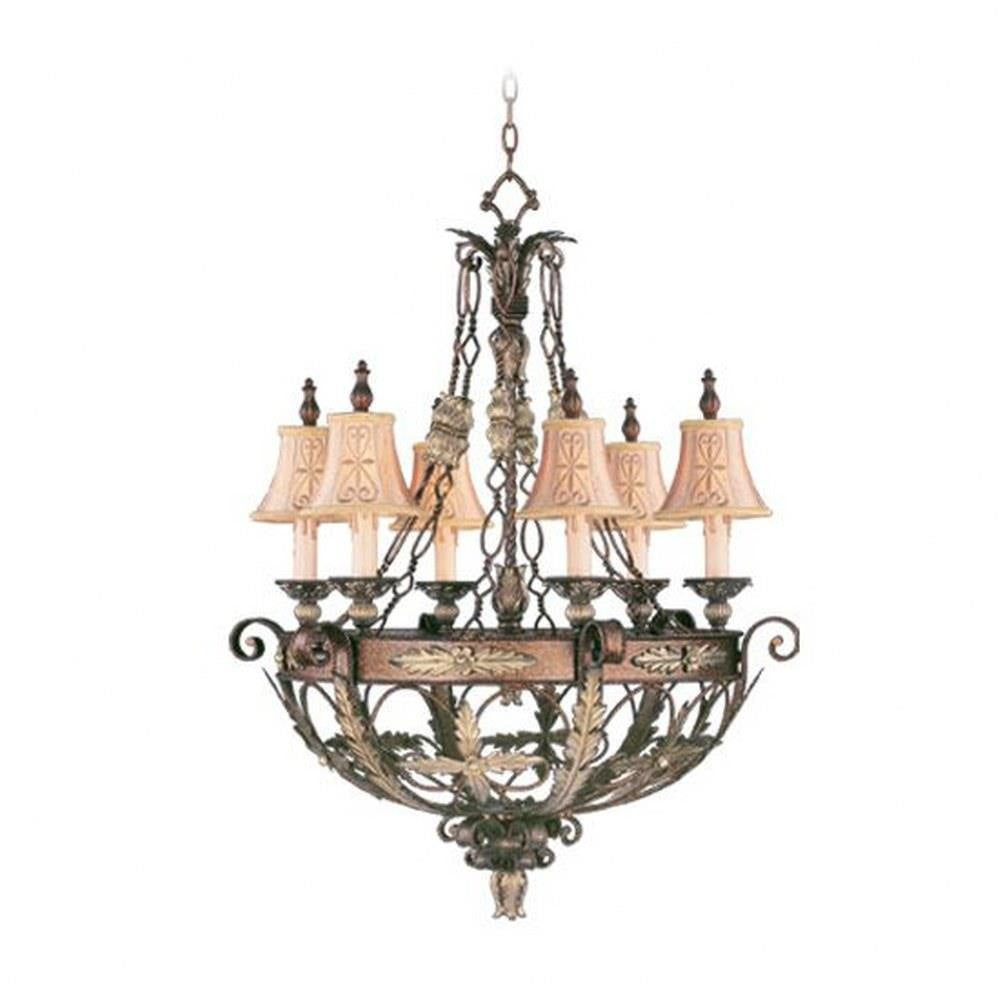 Bailey Street Home - 218-BEL-732911 - Broadlands Covert - 6 Light Chandelier in French Country Style - 30 Inches wide by 38.75 Inches high