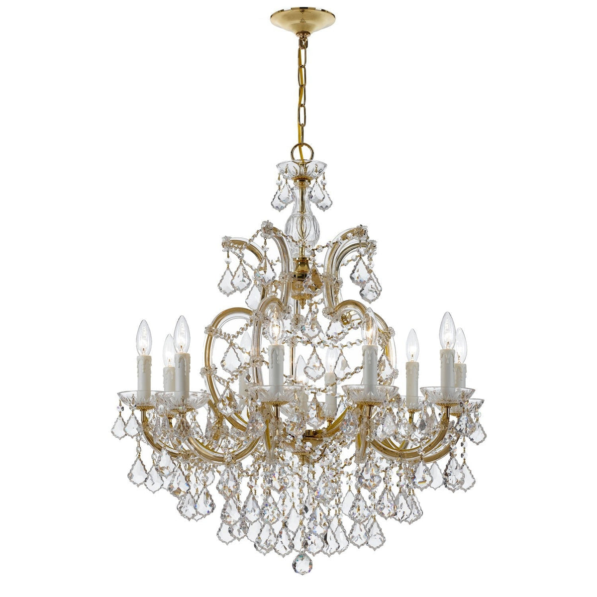 Gold 11-Light Swarovski Spectra Chandelier