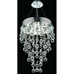 Galaxy Chrome Seven-Light 16-Inch Semi Flush Mount with Royal Cut Clear Crystal