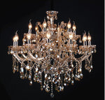 18 LightMaria Theresa crystal Chandelier in cognac color
