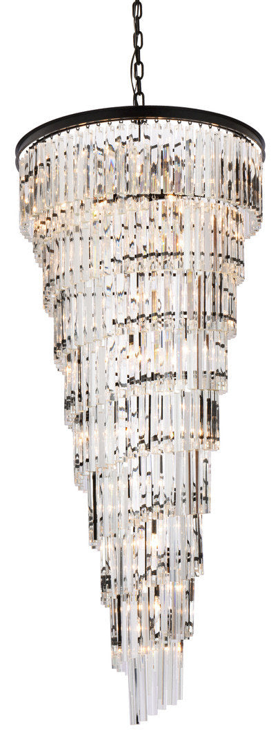 Elegant Lighting Sydney 30" Spiral Crystal Chandelier