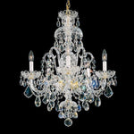Polished chrome 5 Light traditional crystal Chandelier
