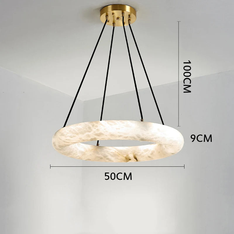 Natural Marble Modern Chandelier