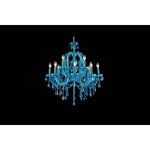 Ocean Dr. Aqua Blue Crystal Twelve-Light Chandelier