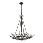 Crystal Branches Burnt Bronze Eight-Light Pendant