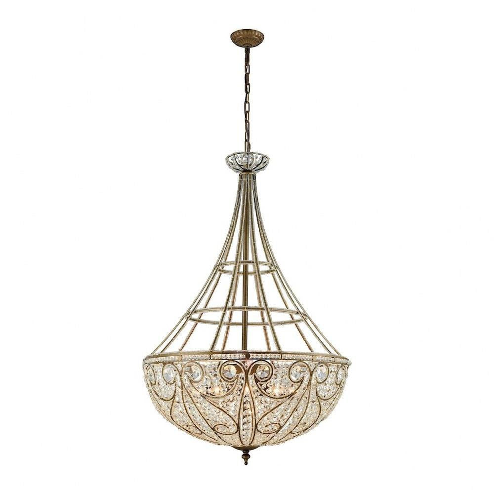 Bailey Street Home - 2499-BEL-2119040 - Traditional Ten Light Chandelier in Dark Bronze Finish