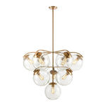 Bailey Street Home - 2499-BEL-3353490 - Mid Century Modern Contemporary Ten Light Chandelier in Satin Brass Finish