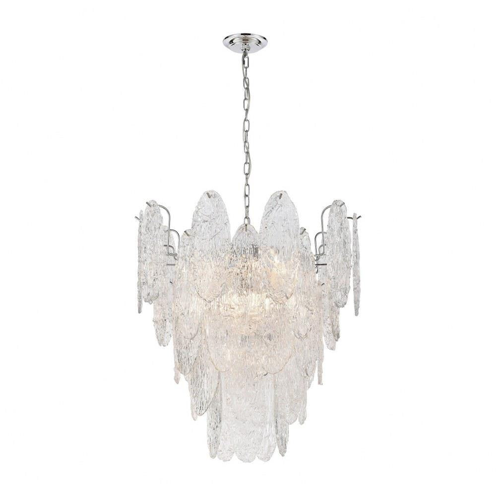 Bailey Street Home - 2499-BEL-3353605 - Traditional Art Deco Nine Light Chandelier in Polished Chrome Finish