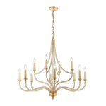 Bailey Street Home - 2499-BEL-3353687 - French Country Traditional Twelve Light Chandelier in ParisianGold Leaf Finish