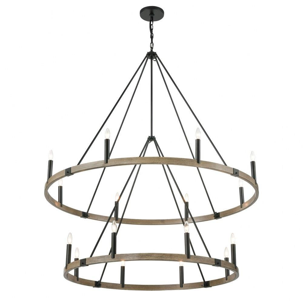 Bailey Street Home - 2499-BEL-4907131 - Ballhill Lane - 16 Light Chandelier In Farmhouse Style-65 Inches Tall and 56 Inches Wide