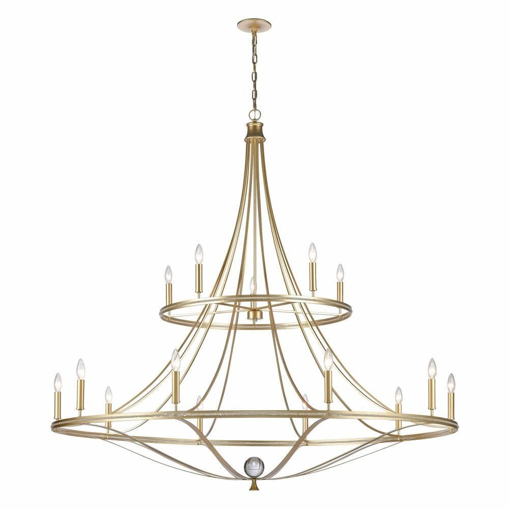 Bailey Street Home - 2499-BEL-4965714 - Watson West - 15 Light Chandelier In Traditional Style-59 Inches Tall and 60 Inches Wide