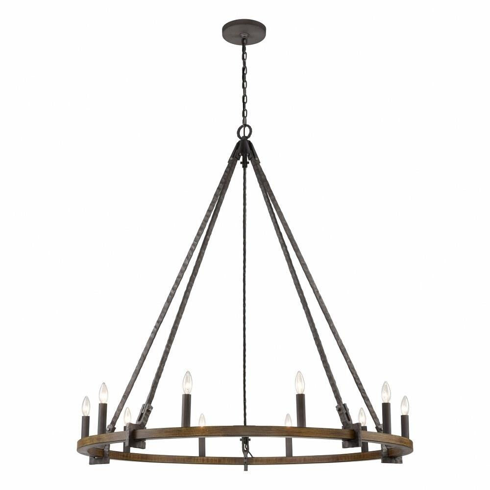 Bailey Street Home - 2499-BEL-4965758 - Epsom Leas - 10 Light Chandelier In Farmhouse Style-52 Inches Tall and 49.75 Inches Wide
