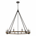 Bailey Street Home - 2499-BEL-4965758 - Epsom Leas - 10 Light Chandelier In Farmhouse Style-52 Inches Tall and 49.75 Inches Wide