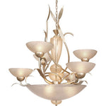 Autumn Wood Silver Nine-Light Chandelier
