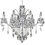 Nine-Light 34-Inch Wide Chandelier with Firenze Clear Crystal
