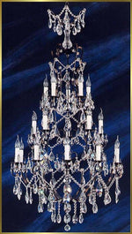20 Light Versailles crystal Chandeliers dressed with crystal pendants