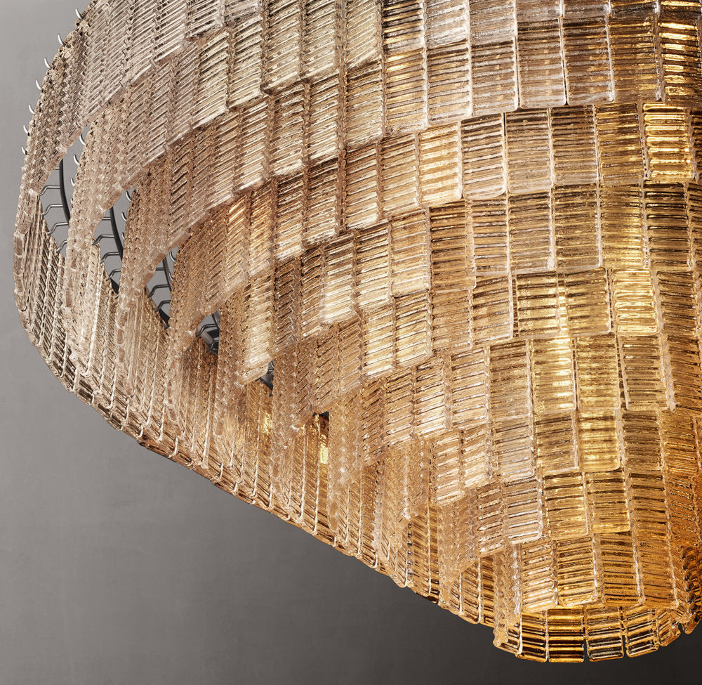 Sirene Clear Glass Round Chandelier 65"