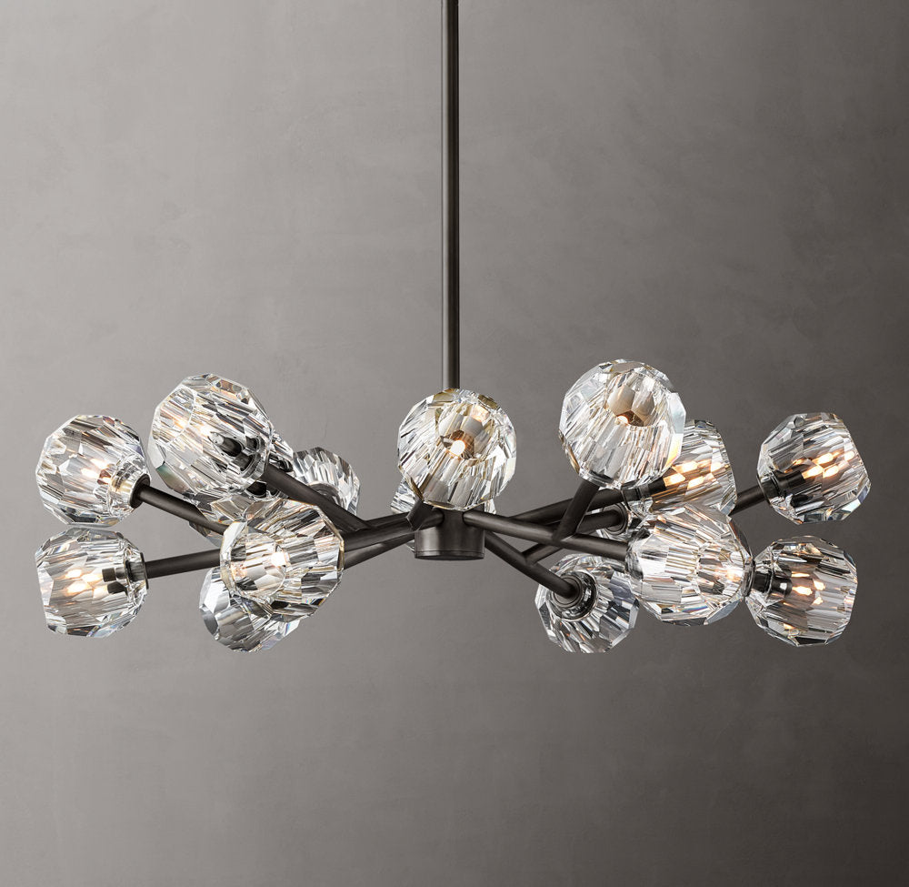 Boule De Cristal Clear Glass Round Chandelier 36"