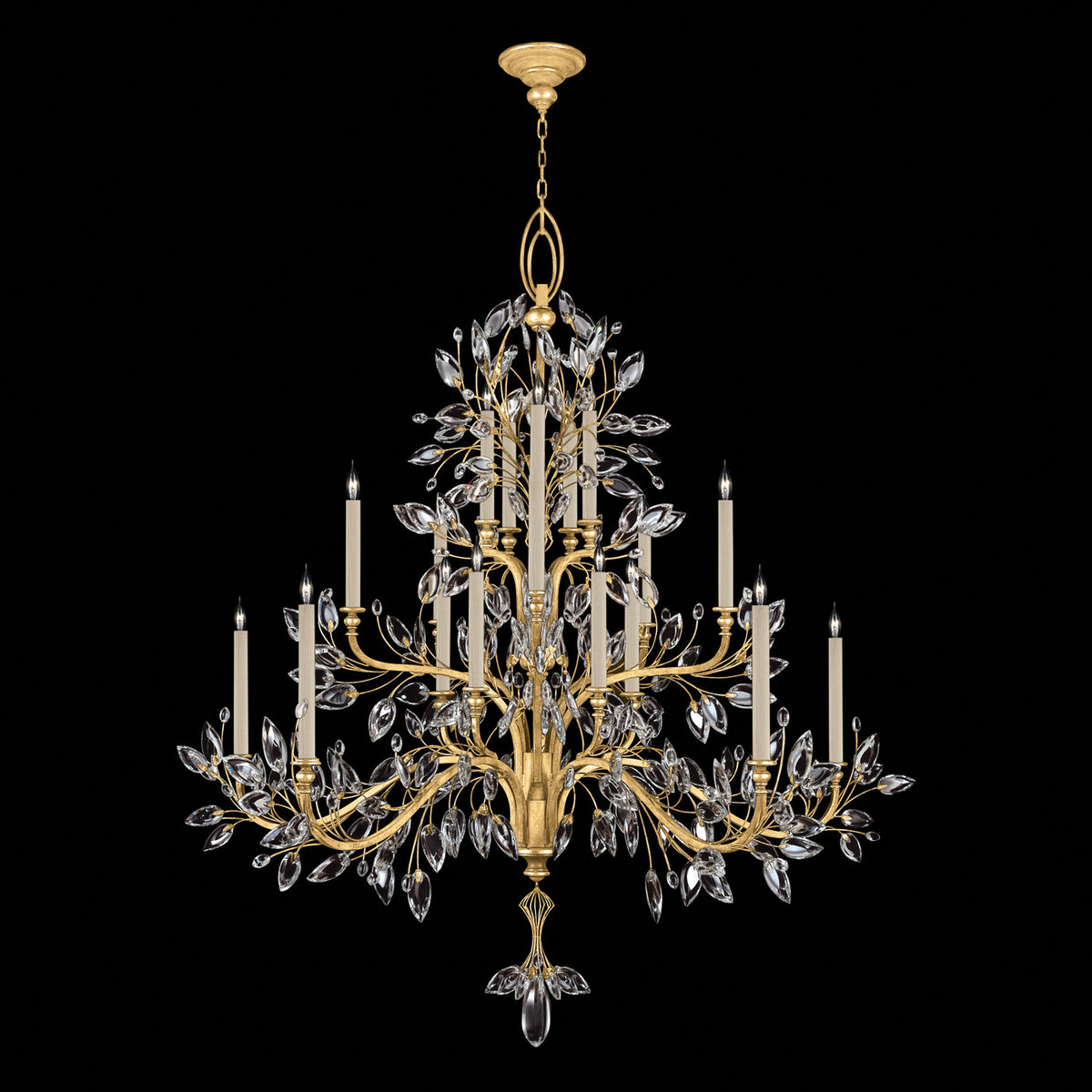 CRYSTAL LAUREL 75" W Round Chandelier