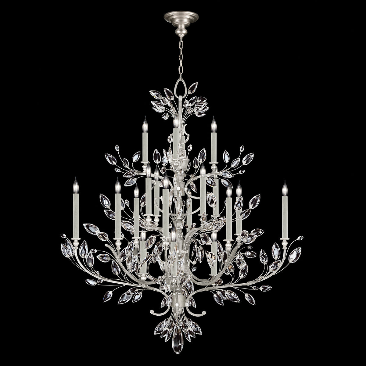 CRYSTAL LAUREL 57" W Round Chandelier