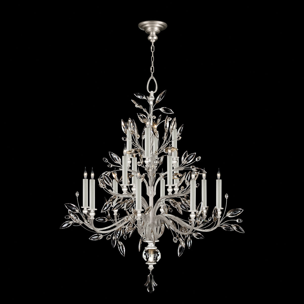 CRYSTAL LAUREL 45" W Round Chandelier