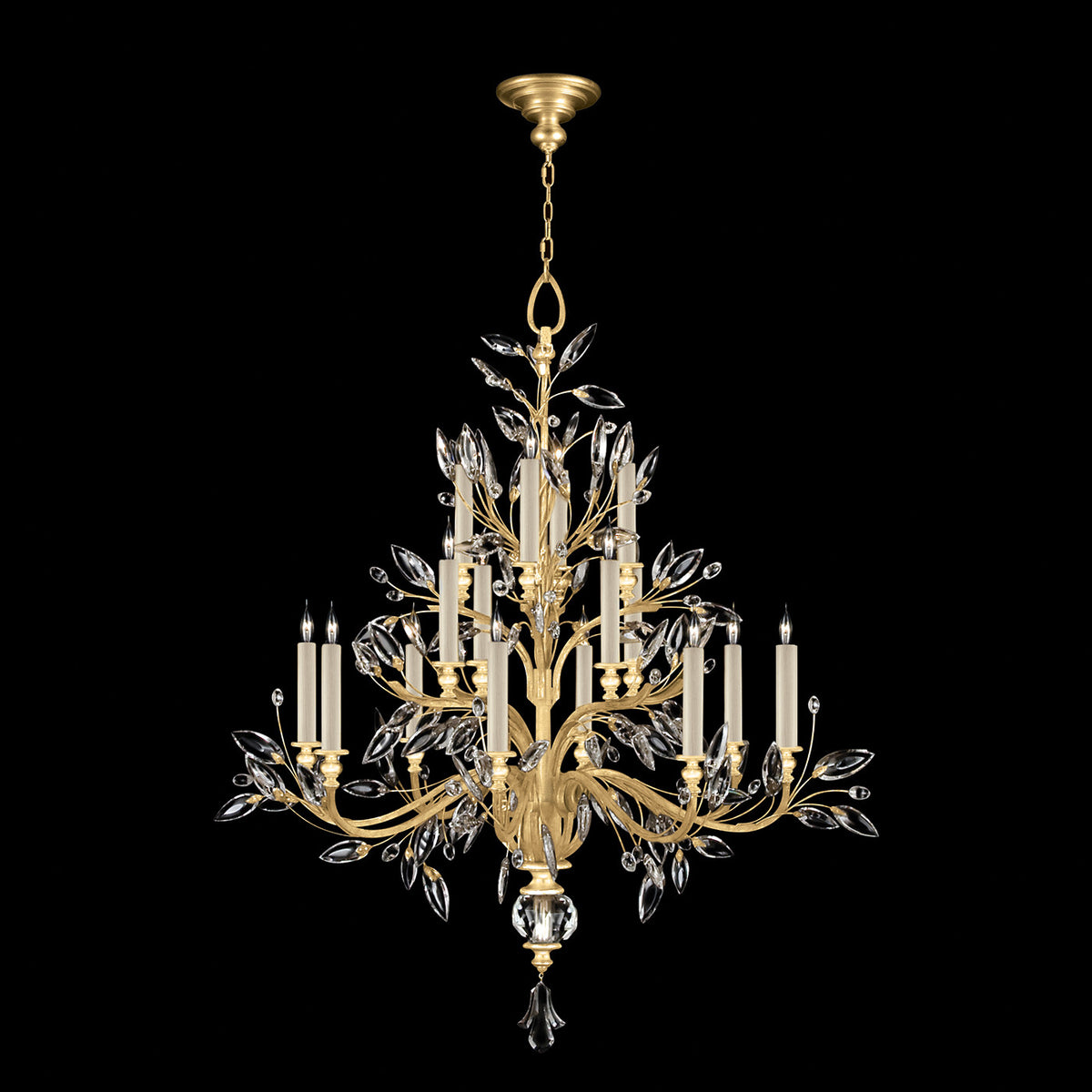CRYSTAL LAUREL 45" W Round Chandelier