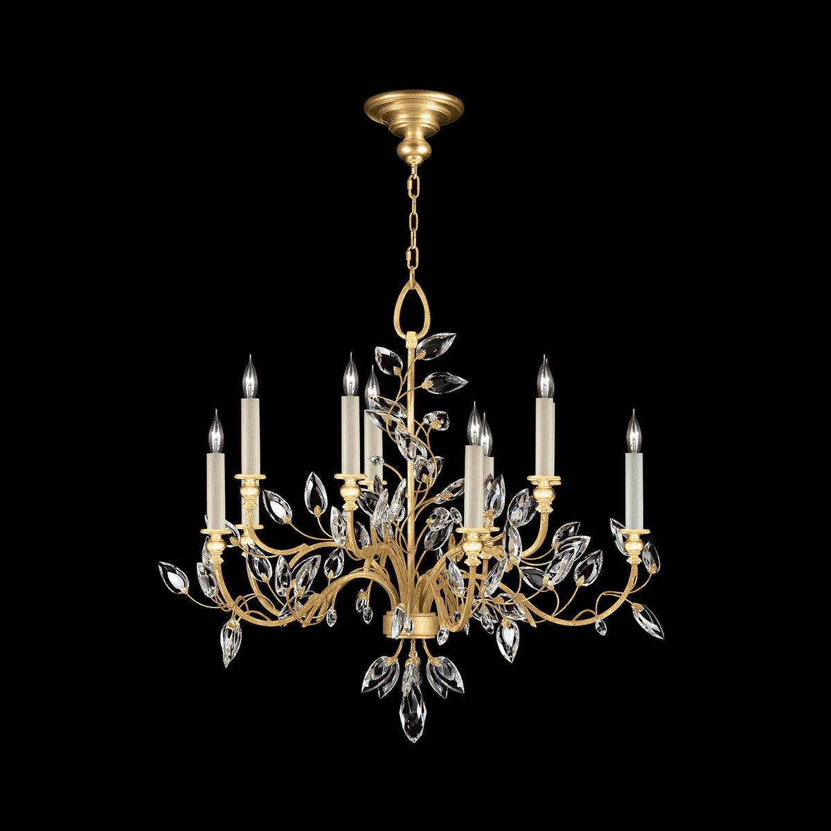 CRYSTAL LAUREL 43" W Round Chandelier