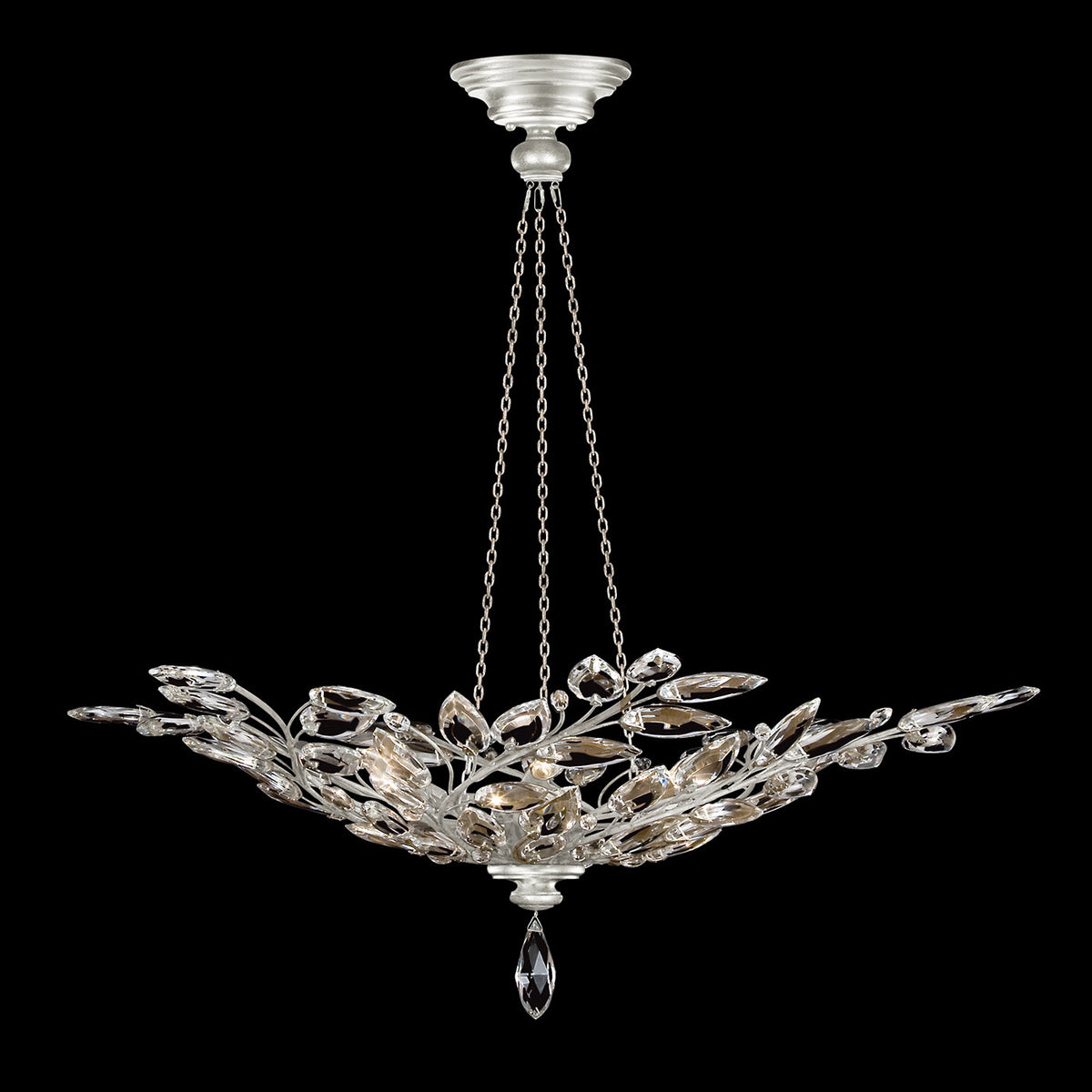 CRYSTAL LAUREL 47" W Round Pendant