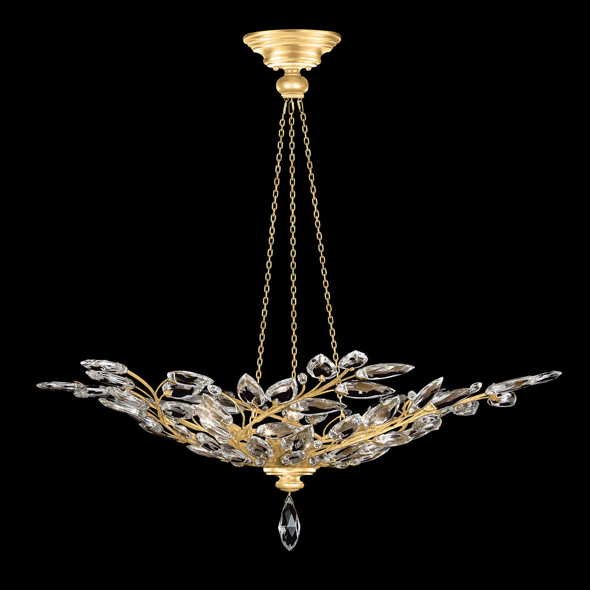 CRYSTAL LAUREL 47" W Round Pendant
