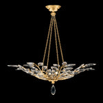 CRYSTAL LAUREL 35" W Round Pendant