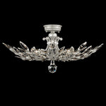 CRYSTAL LAUREL 28" W Round Semi-Flush Mount