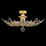 CRYSTAL LAUREL 28" W Round Semi-Flush Mount