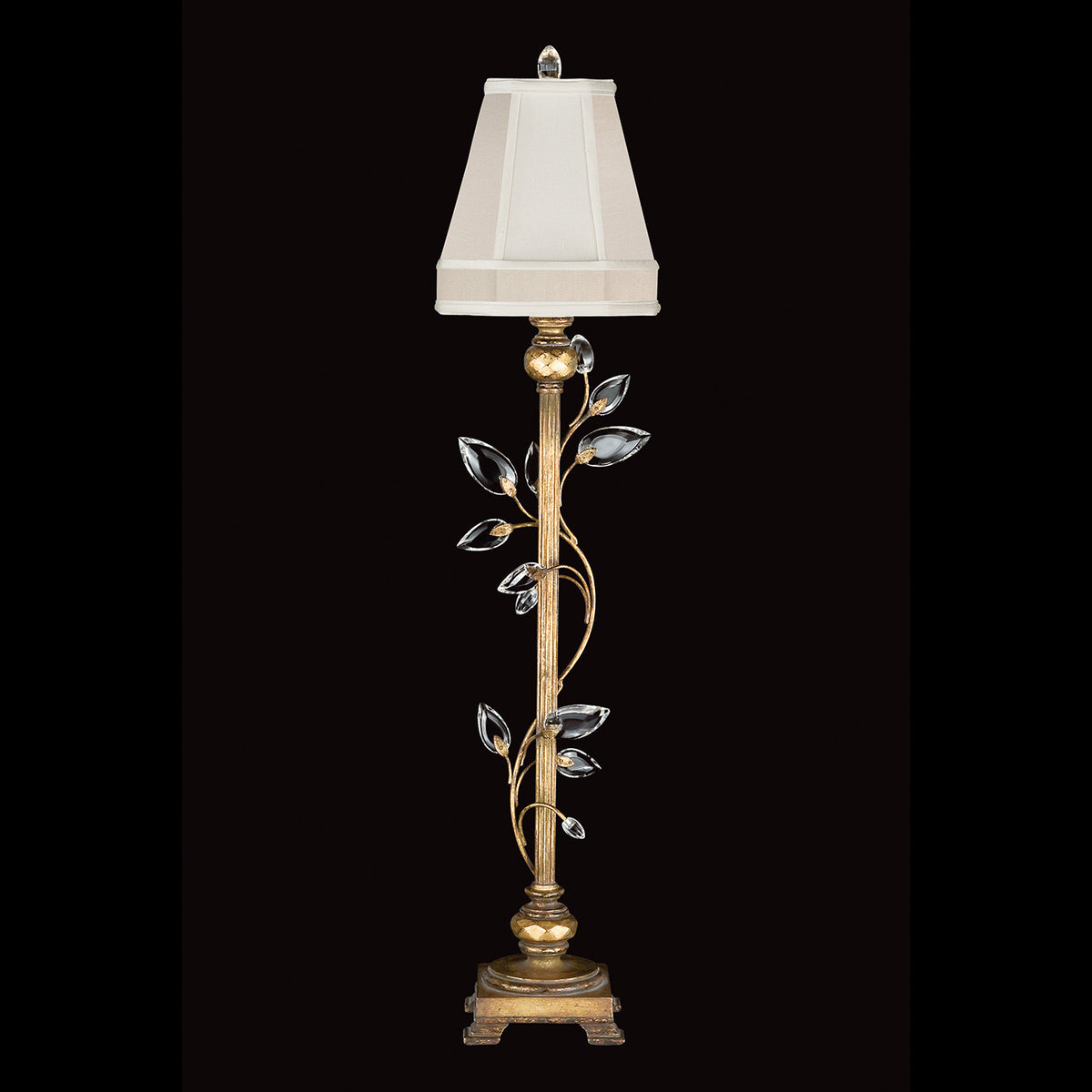 CRYSTAL LAUREL 37" H Console Lamp
